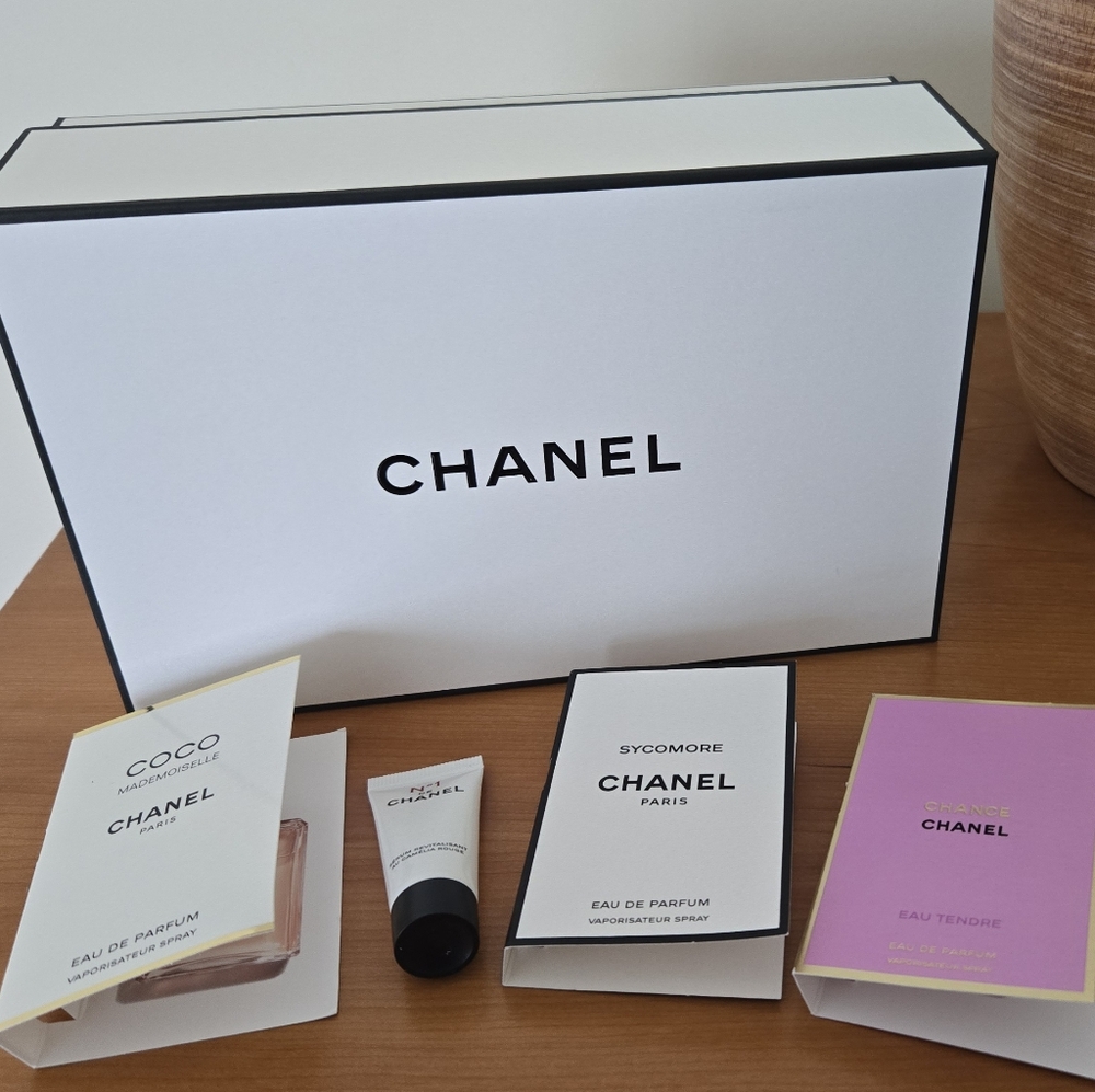 CHANEL box with samples